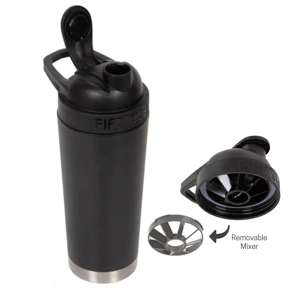 Fifty/Fifty Shaker Bottle 750ml - Matte Black - Tashqila Fifty/Fifty Shaker Bottle 750ml - Matte Black - Tashqila